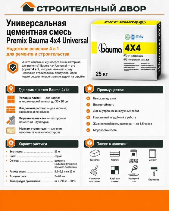Premix Bauma 4x4 Universal клей