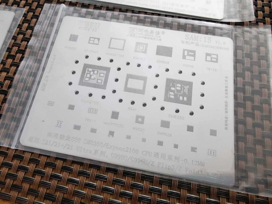 Set 11 site BGA reballing cip Samsung S24 S23 S22 S21 S20 S10 FOLD A14