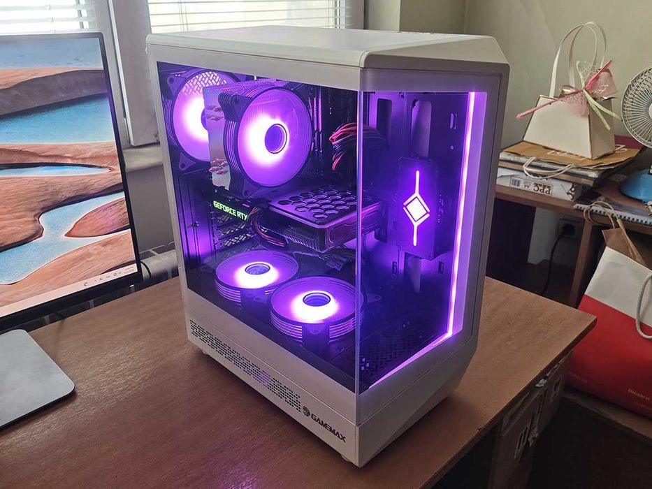 Геймърски компютър, 3060Ti, Intel 12100, 1tb hdd, 500gb nvme, 16gb Ram