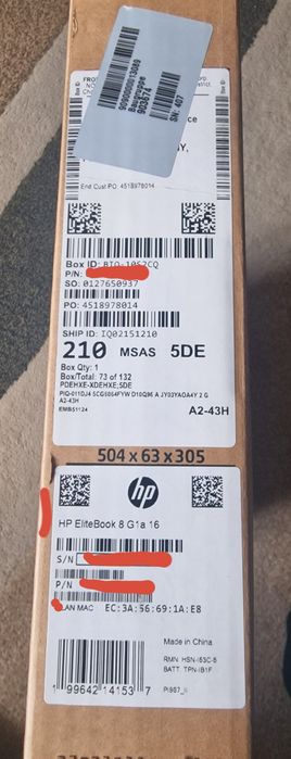 Laptop HP ELITEBOOK 8G1a  Nou!