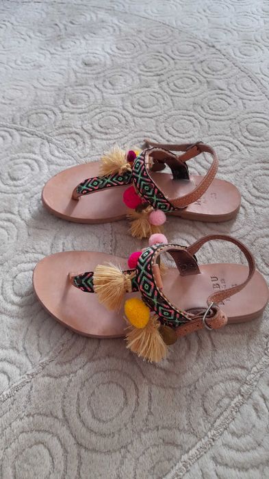 Равни кожени сандали Mabu by Maria BK - 38