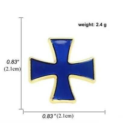 Изящни Мъжки Копчета за Ръкавели Рицарски Тамплиерски Кръст Масонски