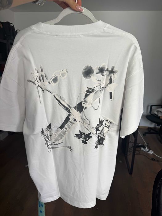 Tricou Off White alb marime M