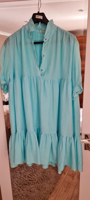 Кожена Mango.Синя рокля Aggata.Дънкена рок.Бежова с ламе.Черна плетиво