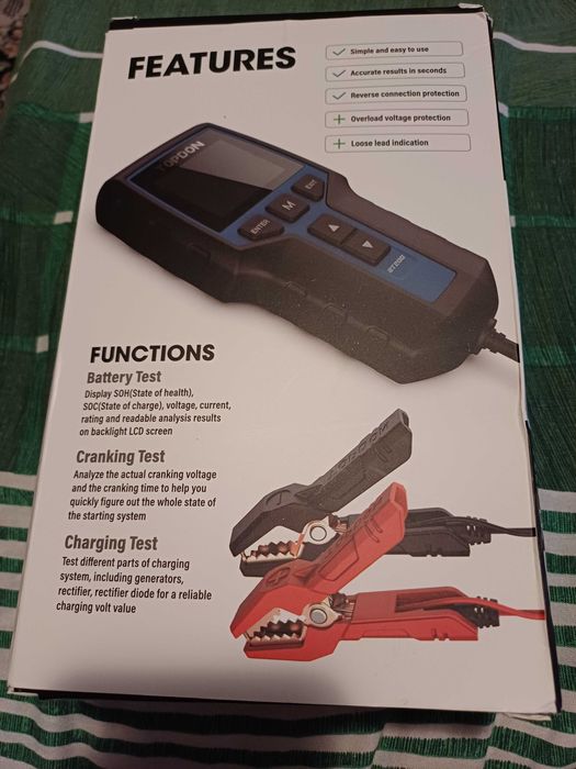 Тестер за автомобилни акумулатори Topdon, BT200, 12V-24V