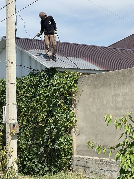 Покраска крыши, покраска ангаров