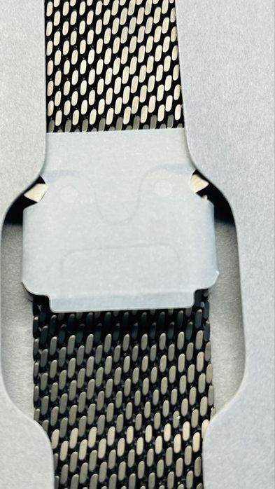 Brățară/curea originală Apple Black Titanium Milanese Loop pentru Apple Watch Ultra, mărimea S, neagră