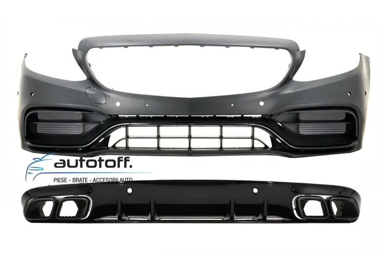 Bara fata si Difuzor bara spate Mercedes C-Class C205 A205 (14-19) C63 Design