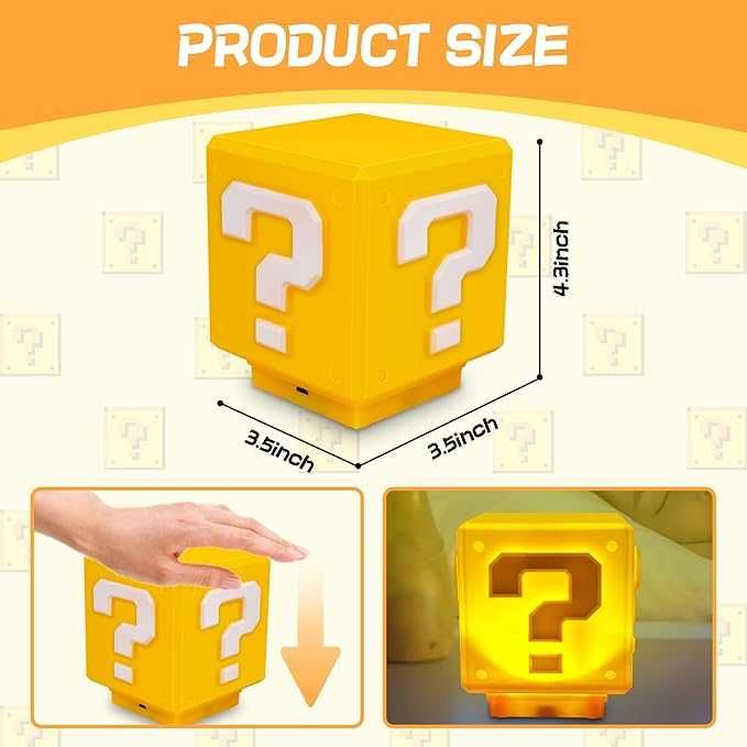 Cofeymera Super Bros-Mini Въпросителен блок- нощна лампа