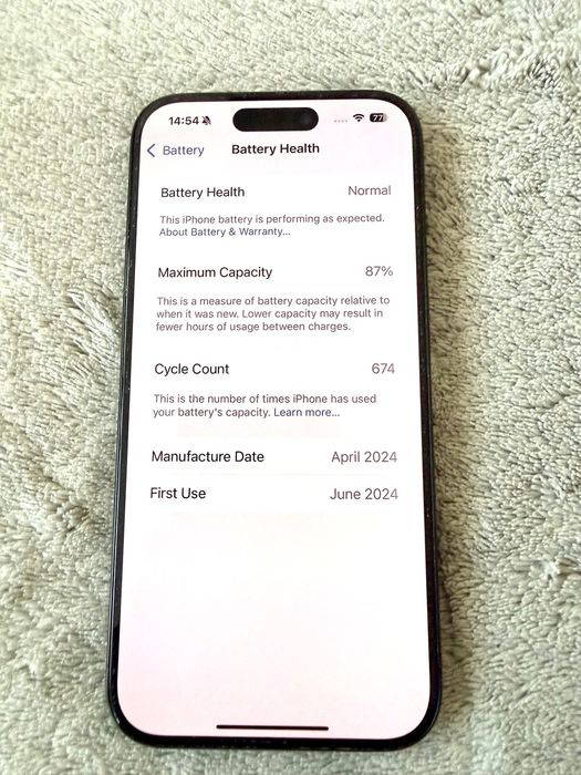 Iphone 15 Pro Titanium Black 128 GB