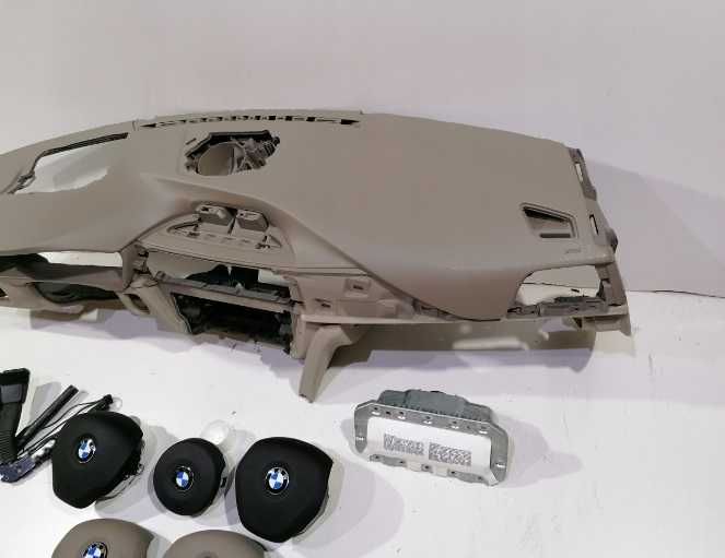 BMW F30 F34 seria 3 4 plansa bord BEJ  HUD - kit airbag volan pasager