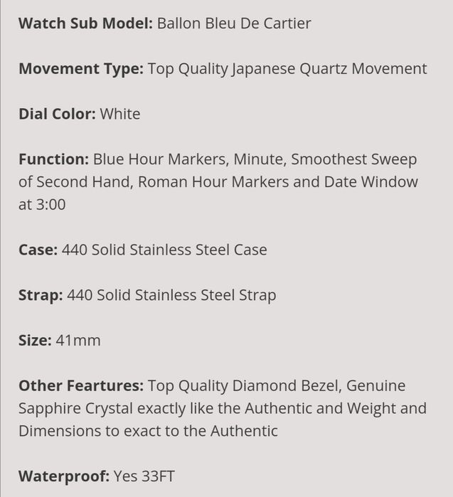 Ballon Bleu de Cartier