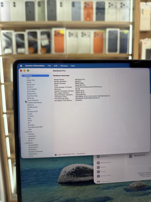 Macbook Pro M3 Pro 16-inch 2023 36gb/512Gb/BATERIE96%/Garantie 12 luni @atsgsm.ro
