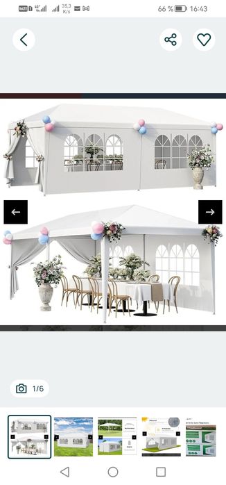 Cort nou  gazebo 6mx3m= 18  mp nou la cutie