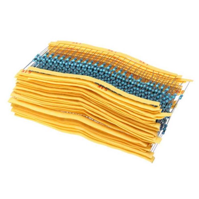 Rezistente metal film 1/4W de la 10 ohm la 1 Mohm 600 bucati