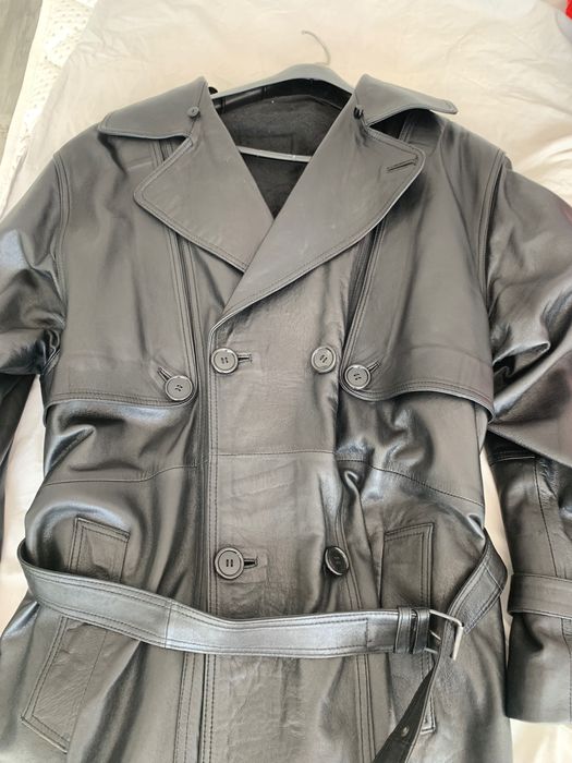 Кожено дълго манто естествена кожа