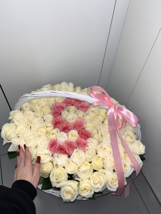 Цветы 101 роза букет