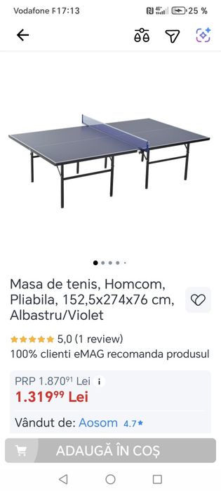 Vând masă de tenis