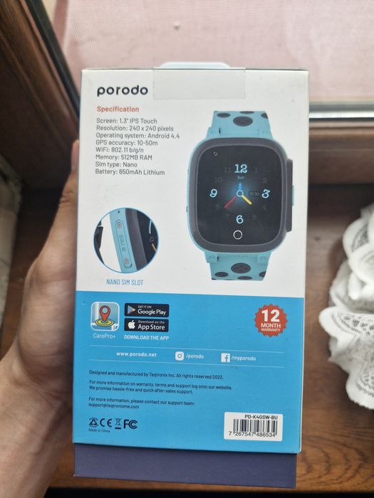 Умные детские часы porodo