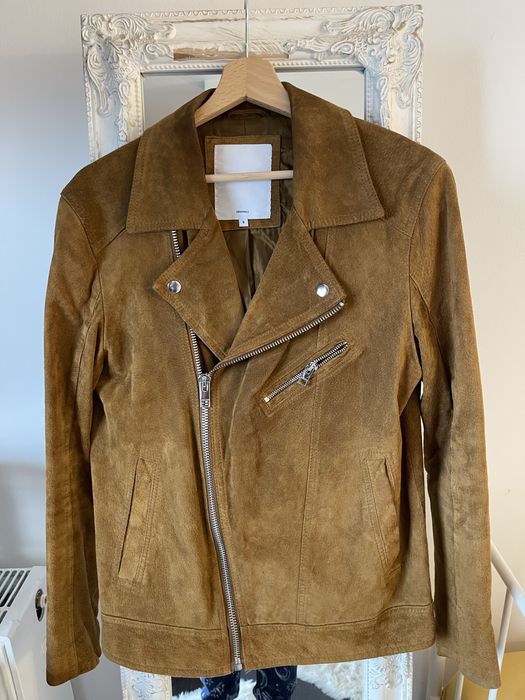 Geaca piele intoarsa Biker vintage