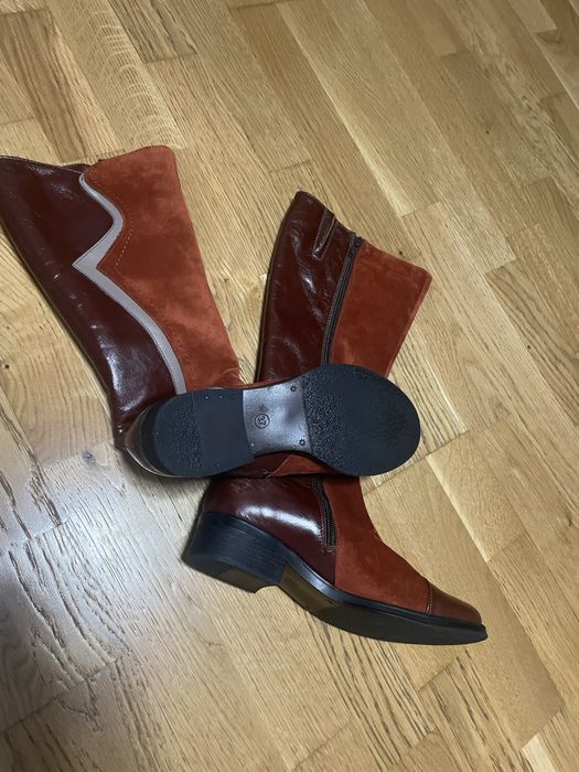 Cizme de piele ,marimea 37 ! Purtatate o singură dată