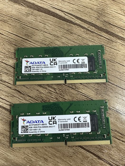Продам 16GB 3200. SoDimm 8GB 3200