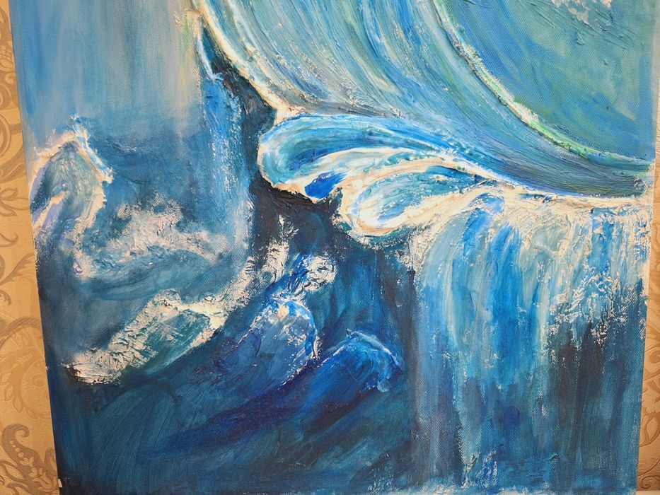 3д картина волна,океан