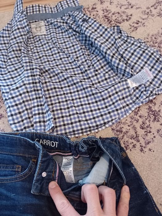 lot gradinita next 2 3 ani 98 haine copil baiat baietel 3 camasi blugi