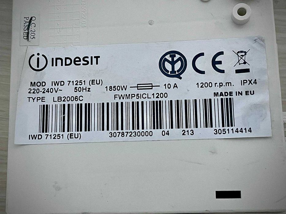 Placa electronica masina de spalat Indesit IWD71251(EU) / R19