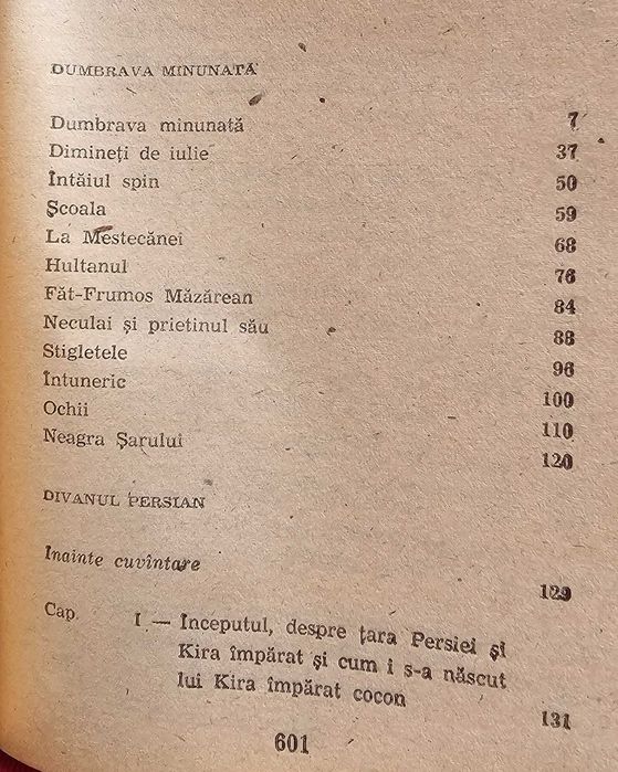 Mihail SADOVEANU -POVESTIRI (2 volume)