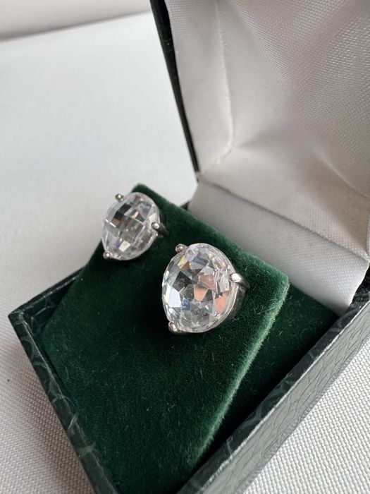 Cercei din argint si cubic zirconia