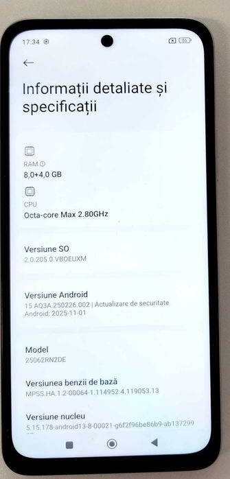 Telefon Xiaomi Redmi 15 (AG35 B 35685) Garantie 2 ani !