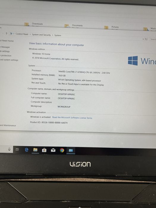 Laptop Gaming Clevo i7-6700HQ• 16gb ram• SSD Samsung 500gb• nvidia GTX