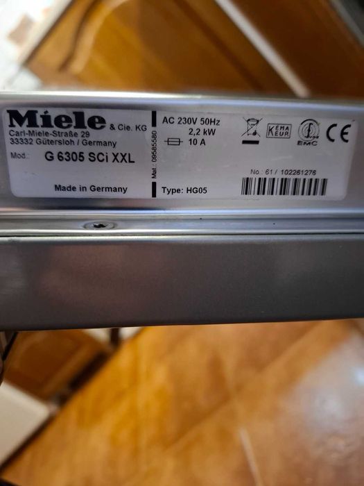 Miele G 6305 SCi XXL Миялна машина 60см за полувграждане