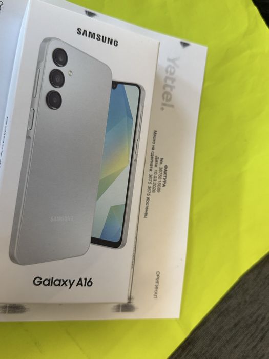 ^^^ЗАПЕЧАТАН 128GB Samsung A16 4G Yettel Гаранция 2029 г. Grey