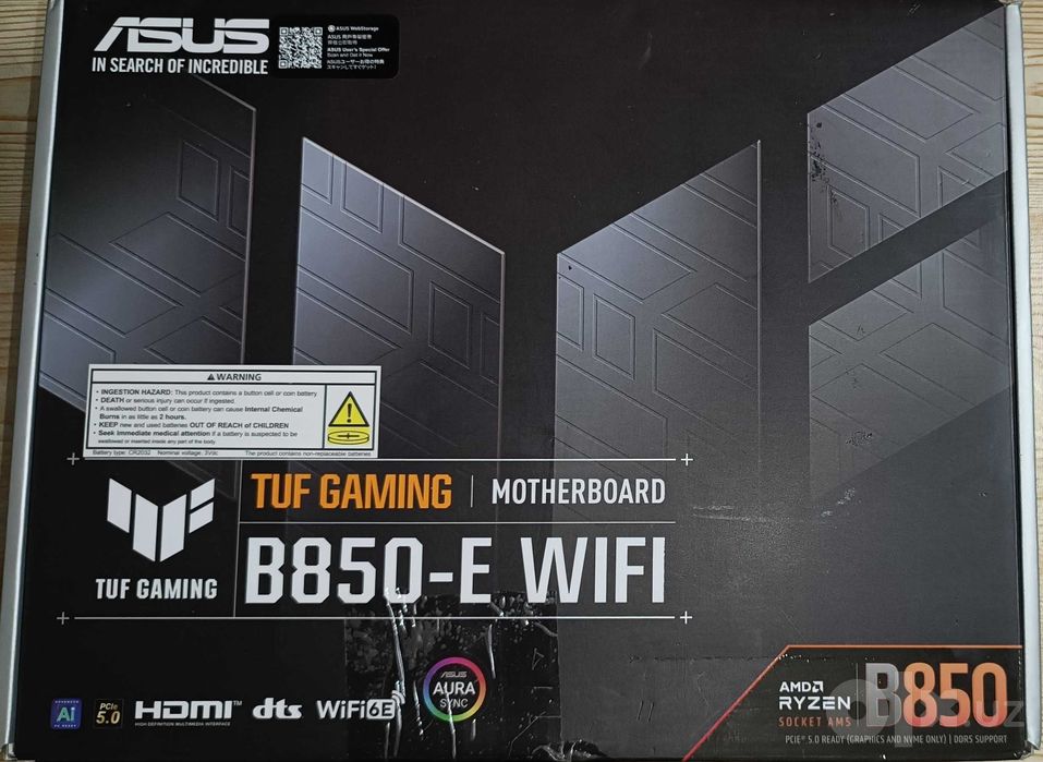 ASUS TUF Gaming B850-E WiFi 6e+AMD Ryzen 5 7600