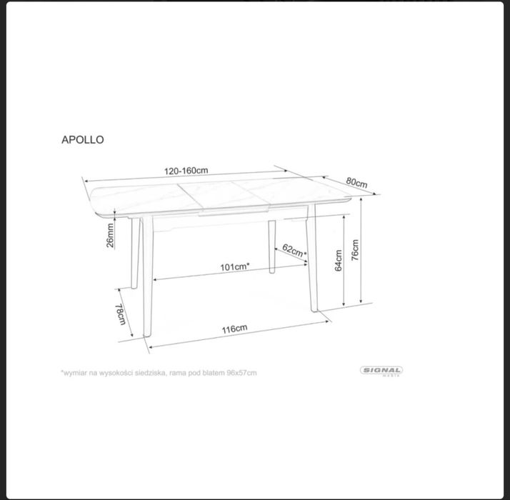 Чисто нова разтегателна трапезна маса