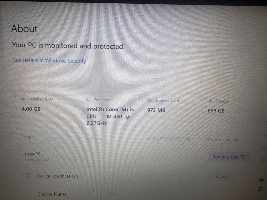 Лаптоп Toshiba Satellite A660-134 за части