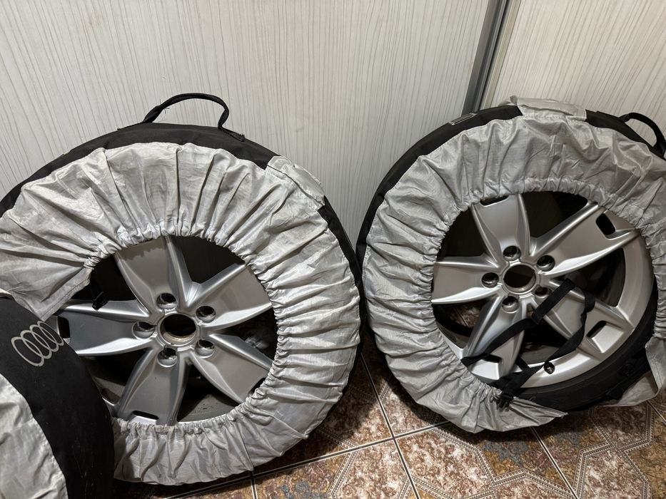 Jante Audi VW skoda seat originale pe 17 roti anvelope iarna 5x112
