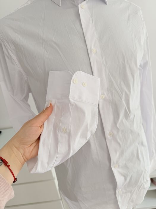 Camasa alba H&M slim fit barbati marime M