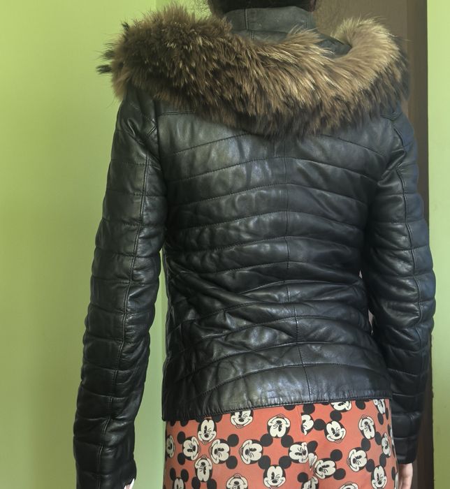 Дамско кожено зимно яке естествена кожа