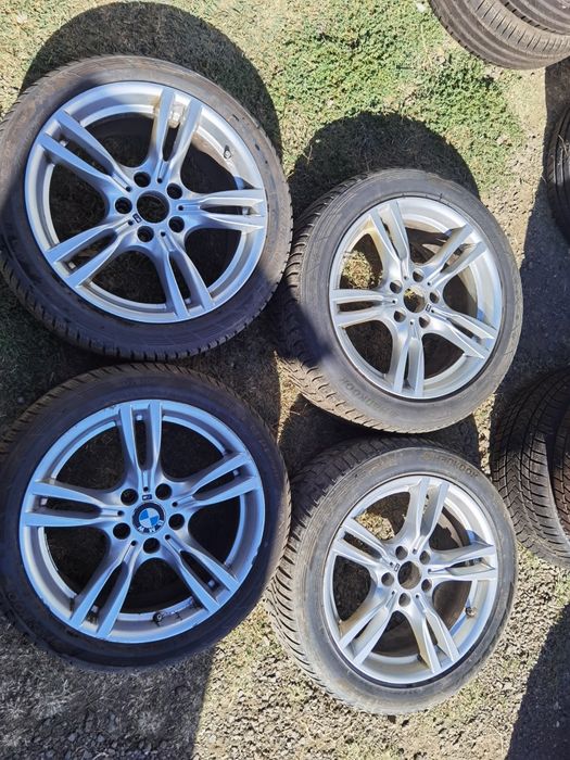 Set 4 jante aliaj bmw 5x120 r18 8j is34  cu anvelope de iarna 225 45