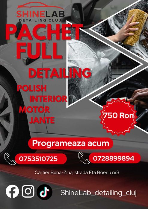 Polish & Detailing Auto Profesional| Faruri, Interior, Ceramică| Cluj