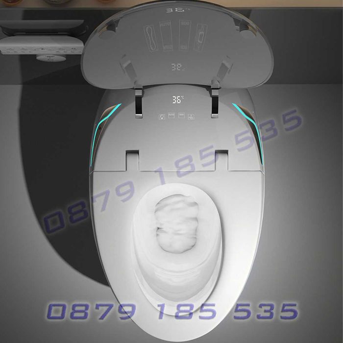 Луксозна бяла SMART тоалетна автоматични функции баня моноблок