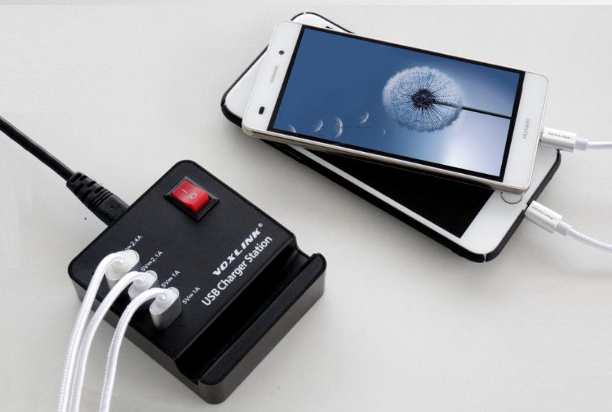 Мощная Фирменная зарядка на 4 порта USB - Voxlink - новое - доставка!