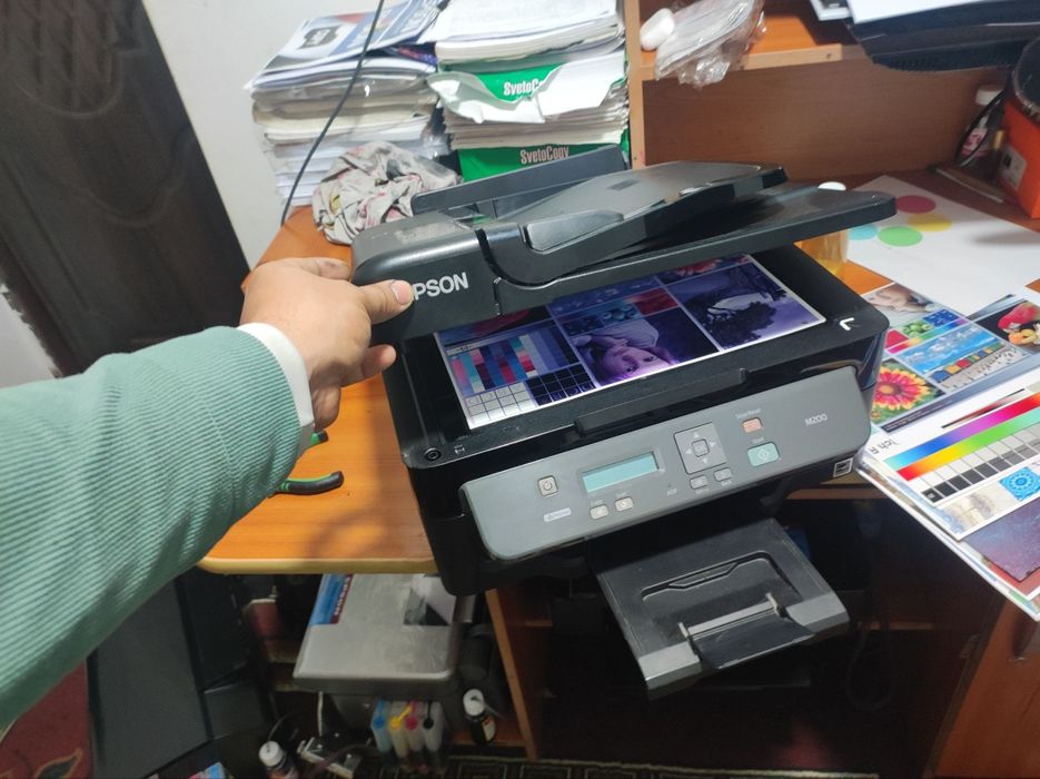 Epson M 200 yangi printr kopiy ckaner dyuzi 100% toliq prabegi kam1200