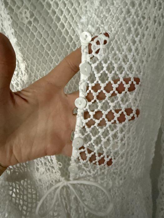 Плажна туника памук Crochet Oysho