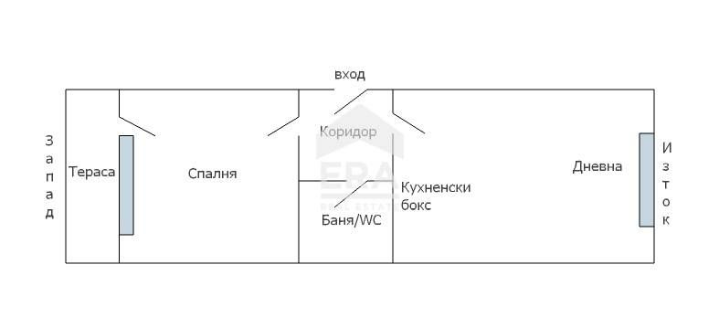Двустаен обзаведен апартамент за продажба, в нова сграда в района на К