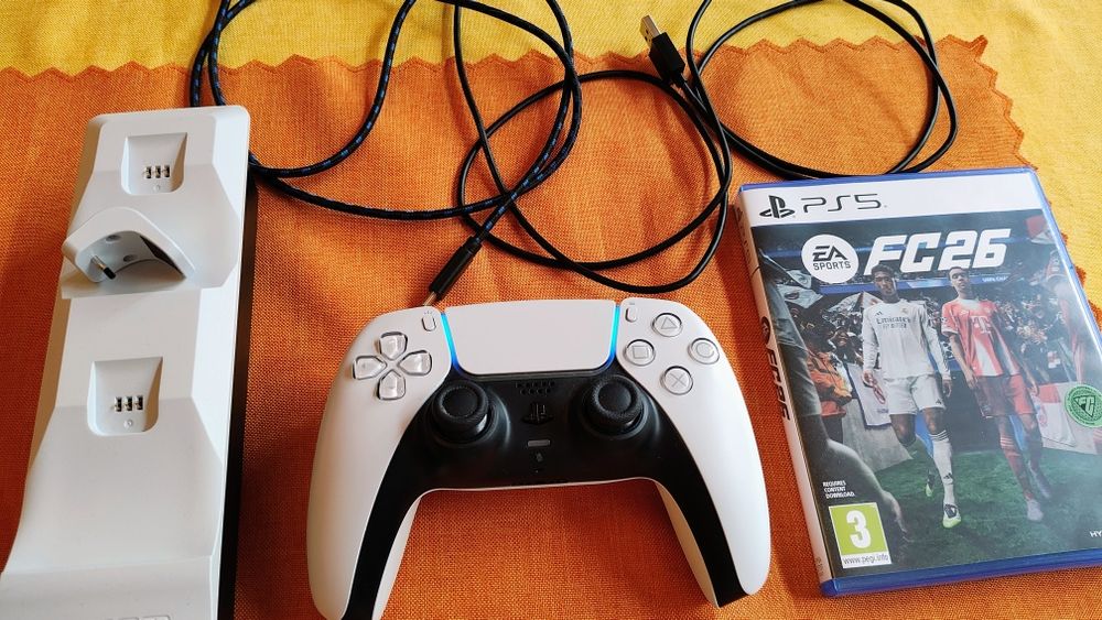 PS5 Disk Edition / Конзола Playstation 5 Disc Edition 825GB White CFI-1116A + FC26 +  Докинг Станция + Контролер DualSense