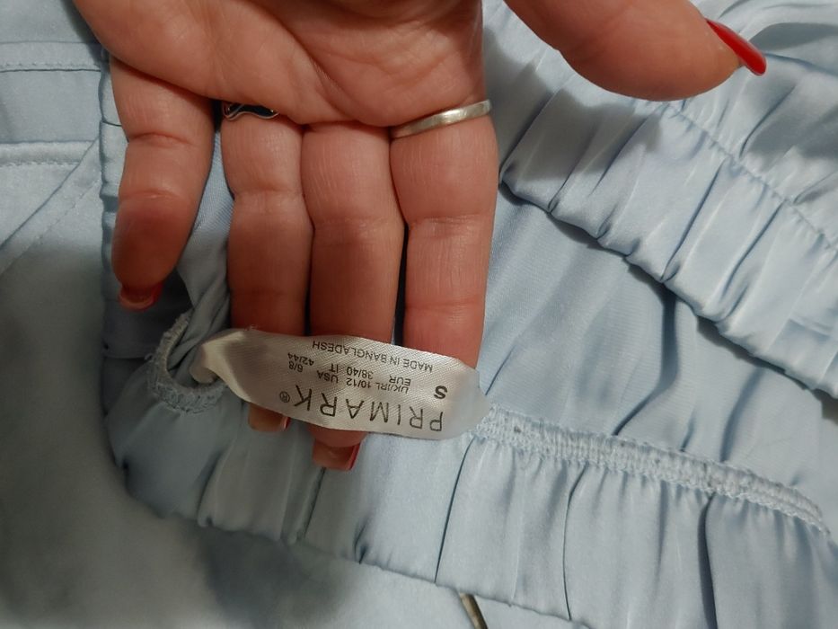 Светло синя сатенена пижама/нощница Primark